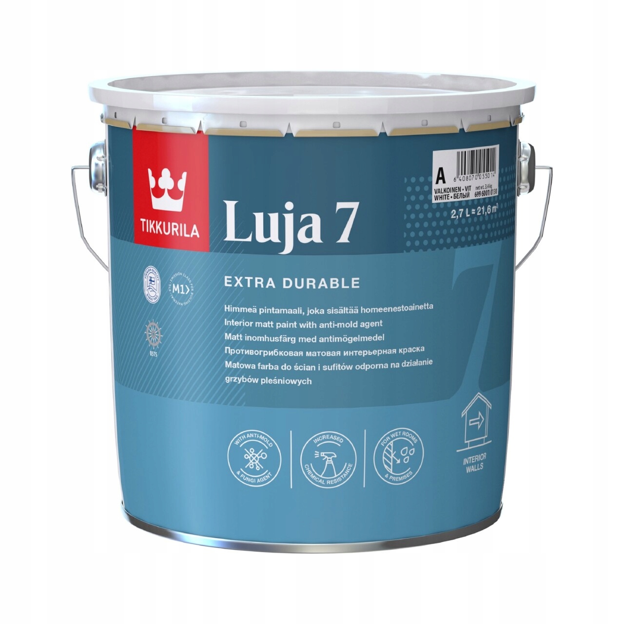 

Tikkurila Luja 7 Mat 0,9l Odporna na wilgoć