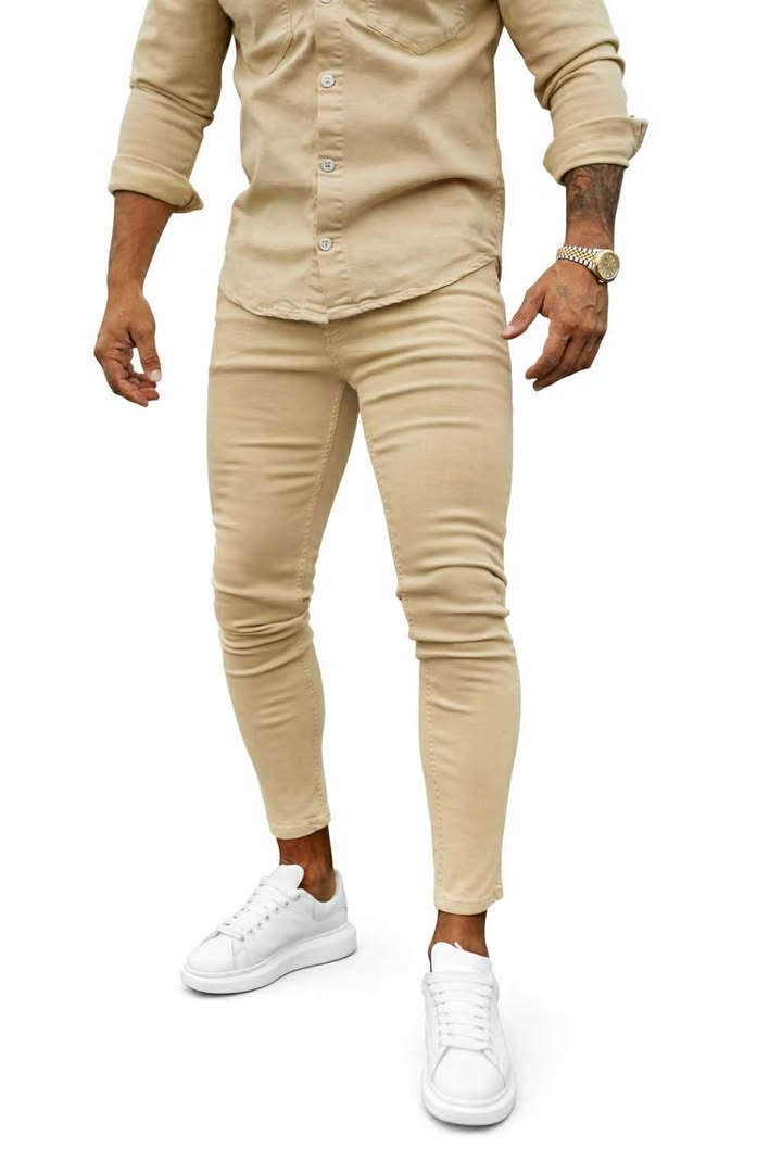 Olavoga spodnie męskie Tolon ciemny beż rozmiar L