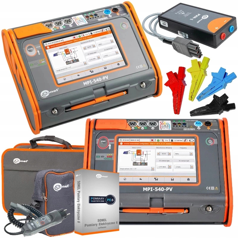 Měřič parametrů elektrických instalací MPI-540-PV Start Program SPE6