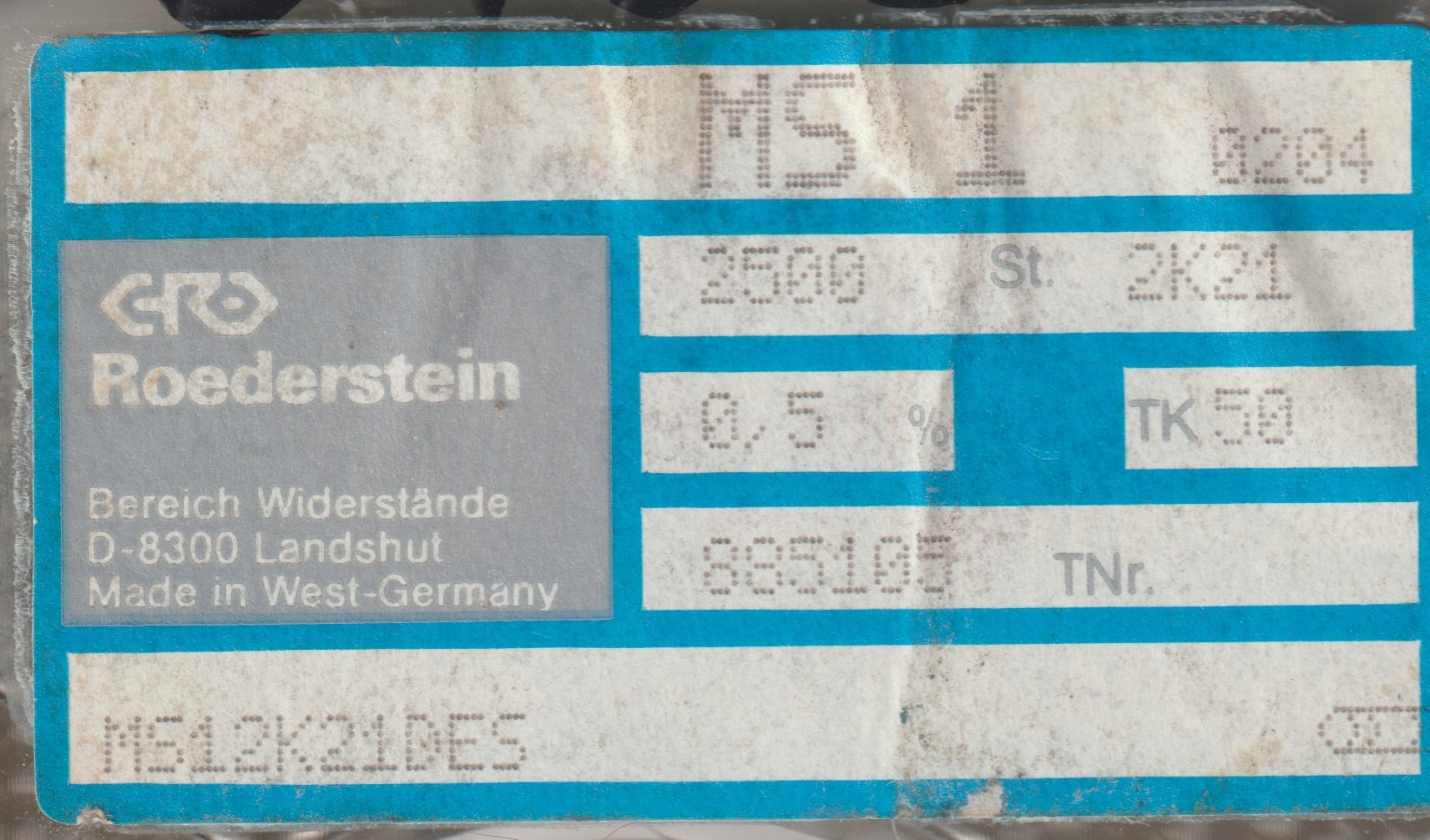 [100szt] 2K21 0.5% 50ppm rezystor Smd minimelf MS1 Roederstein low noise