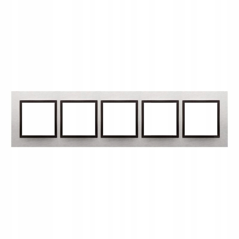 Päťnásobný kovový rámik inox DRN5/76 Simon 54