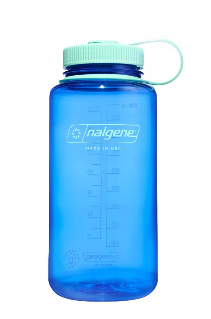 Butelka Nalgene Wide Mouth Cornflower Blue Sustain 1L odcienie niebieskiego