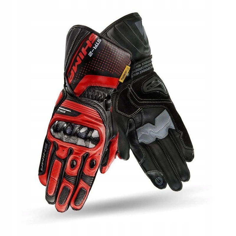 Pánske motocyklové rukavice Shima STR-2 Black/red červená Darčeky