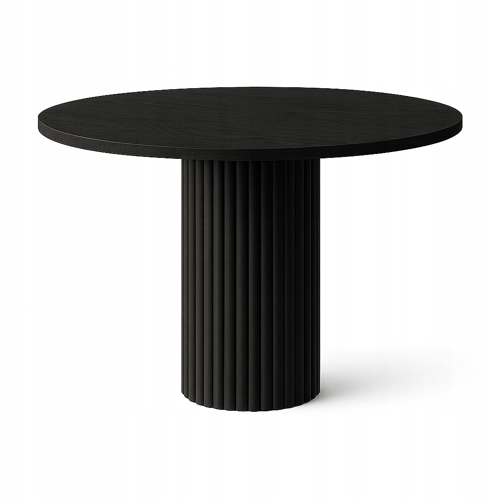 Malý kulatý stůl do kuchyně Černý 75 cm, stůl do obývacího pokoje moderní černý