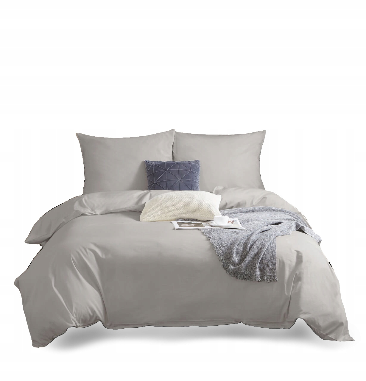 Posteľná Bielizeň bavlnená saténová 220x200 Sin jednofarebná taupe