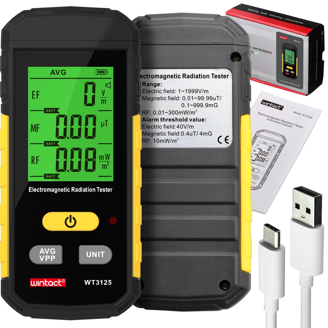 Elektromagnetický Měřič Tester Rádiových Vln 100uT 2000V/m 300mW