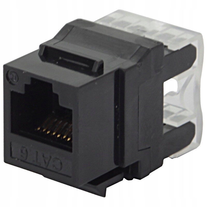 

Moduł Gniazdo Keystone RJ-45 RJ45 KAT.6 Czarny