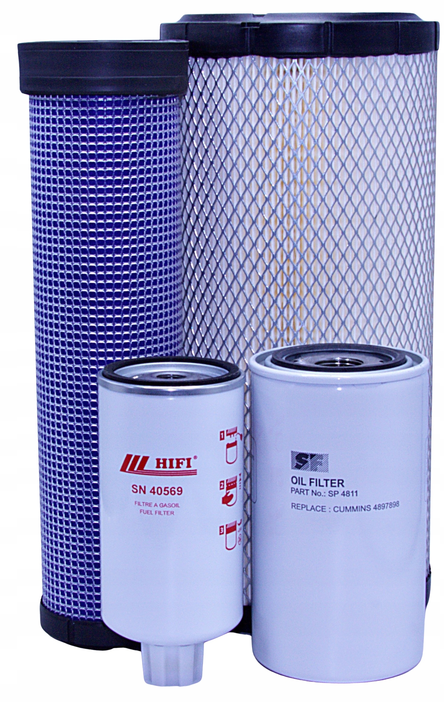 Filtry určené pro nabíječku New Holland LM5040, LM5060, LM1745, LB115B