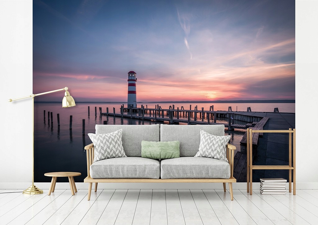 Fototapeta Jezero Západ Slunce s lucernou vinylová 254x184 lepidlo