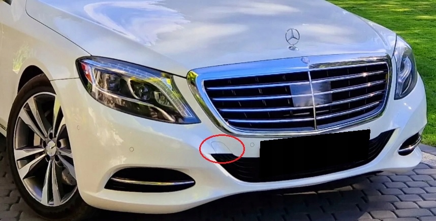 MERCEDES KLASA S W222 2013-2017 towing hook cap front A2228850024