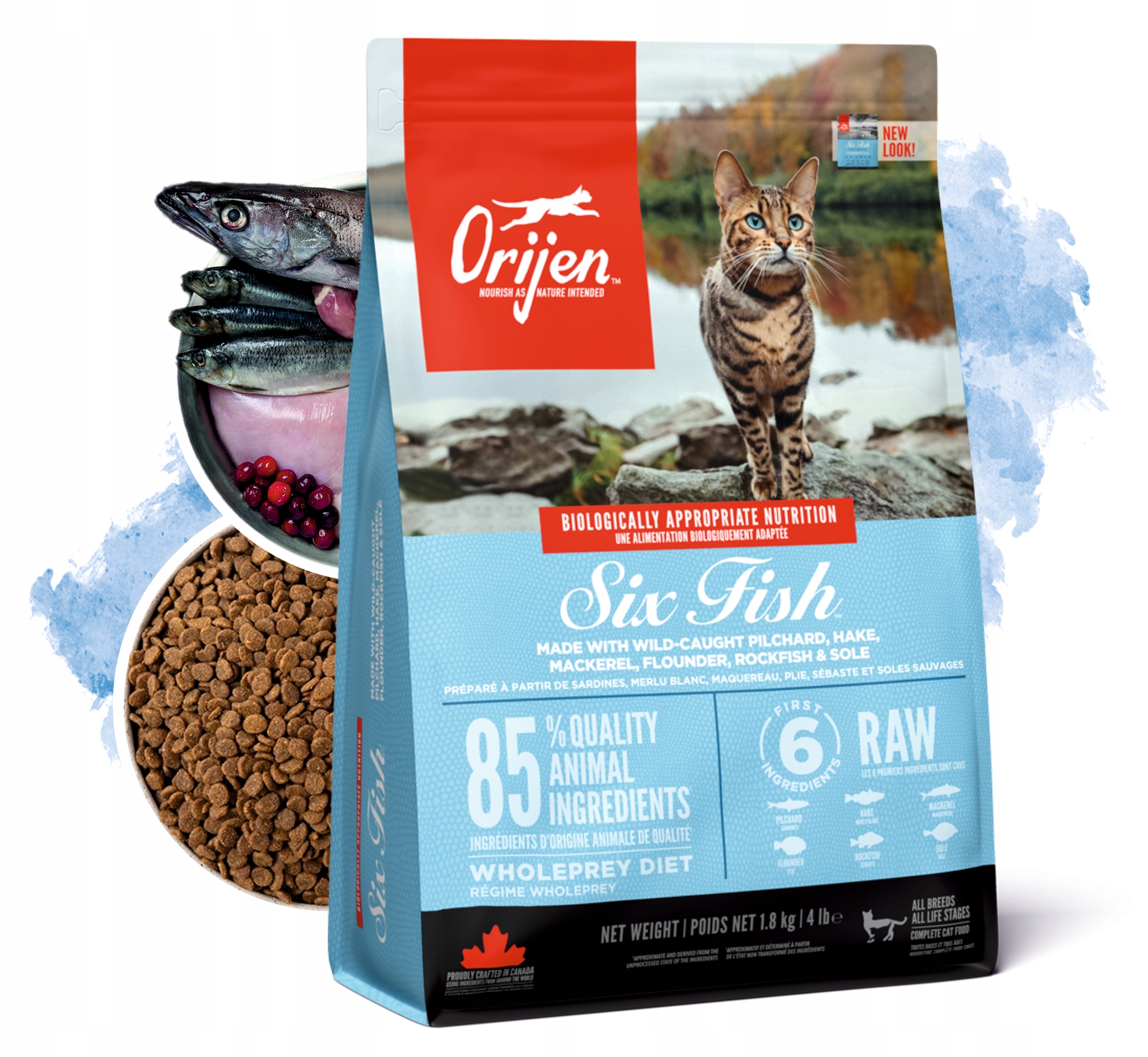 Orijen Six Fish Cat sucha karma dla kota 1,8 kg