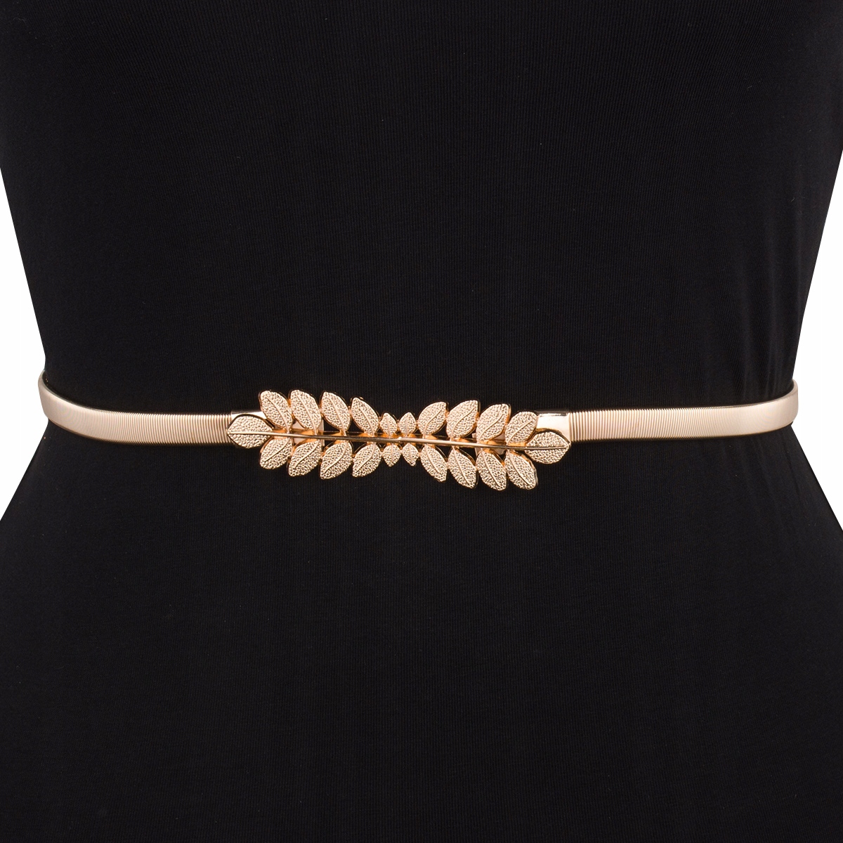 PASEK OZDOBNY SPRĘŻYNKA SPRĘŻYNKA KOKARDA LIŚCIE METALOWY ZŁOTA Marka inna