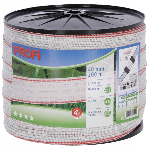 Páska Pastucha Profi 200MX4CM Bílo-červená Kerbl