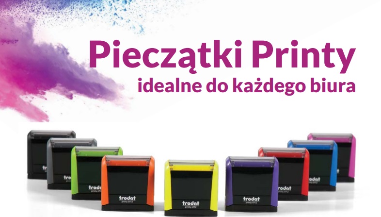 PIECZĄTKA TRODAT PRINTY 4913 NIEBIESKA + PROJEKT Stan opakowania oryginalne