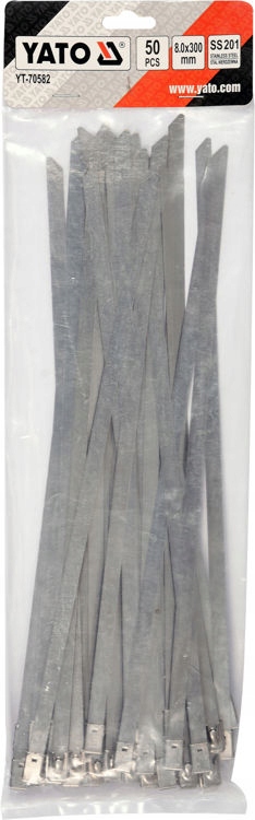 OPASKI ZACISKOWE KABLOWE TRYTKI METALOWE 8,0x300mm Szerokość 8 mm