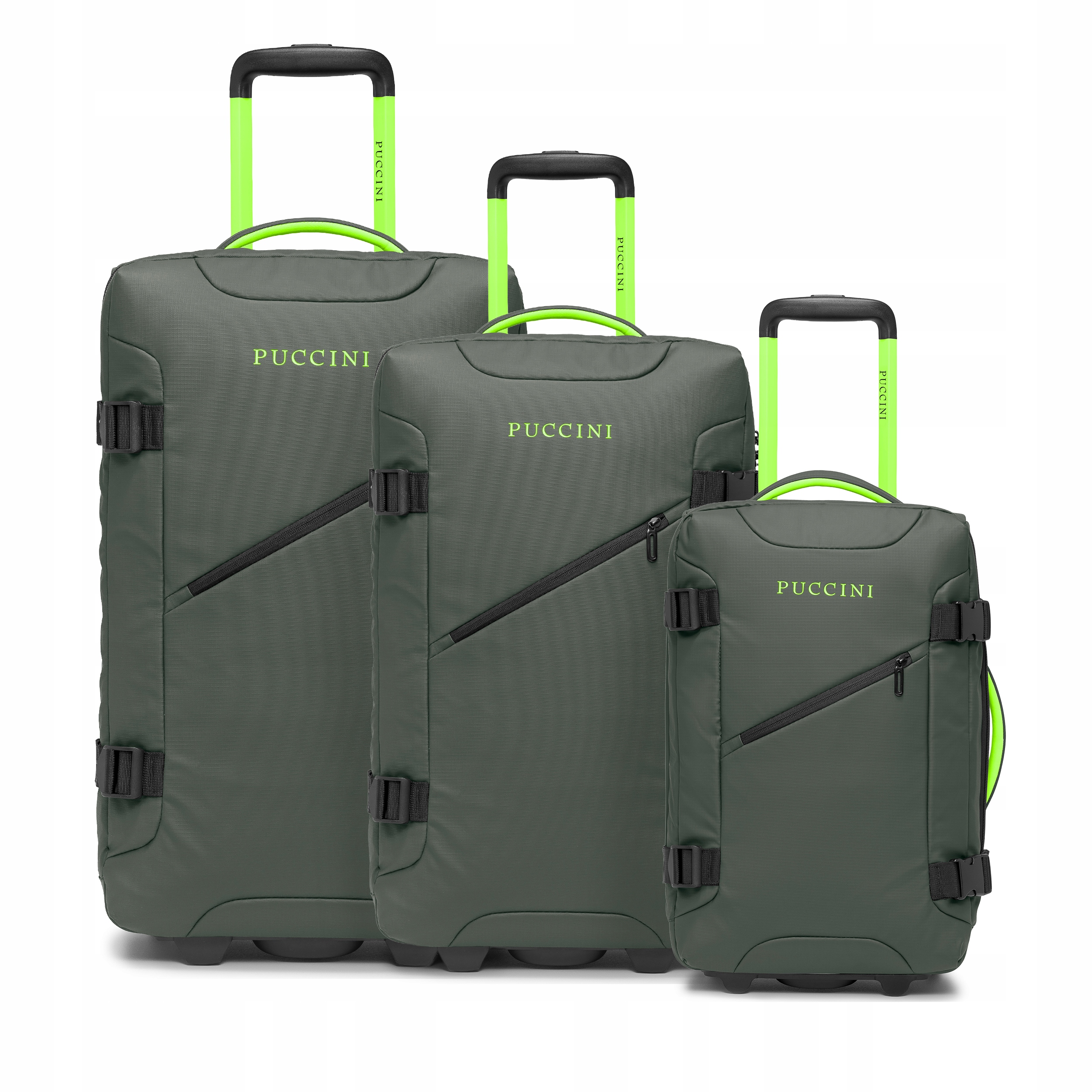 Puccini Zestaw Walizek Podróżnych Komplet Miękkie Na Kółkach 3w1 EM50249-5D