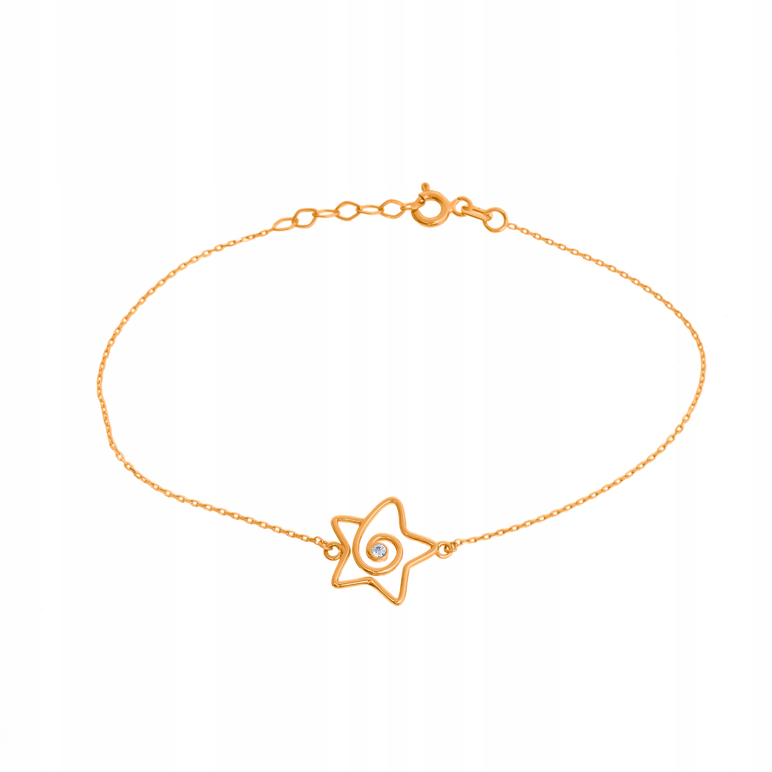 

Złota Bransoletka pr333 Gwiazda Cyrkonia Grawer