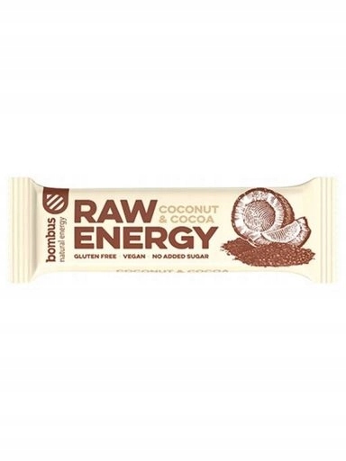 9 x Bombus Tyčinka Raw Energy kokos-kakao bezlepková 50 g