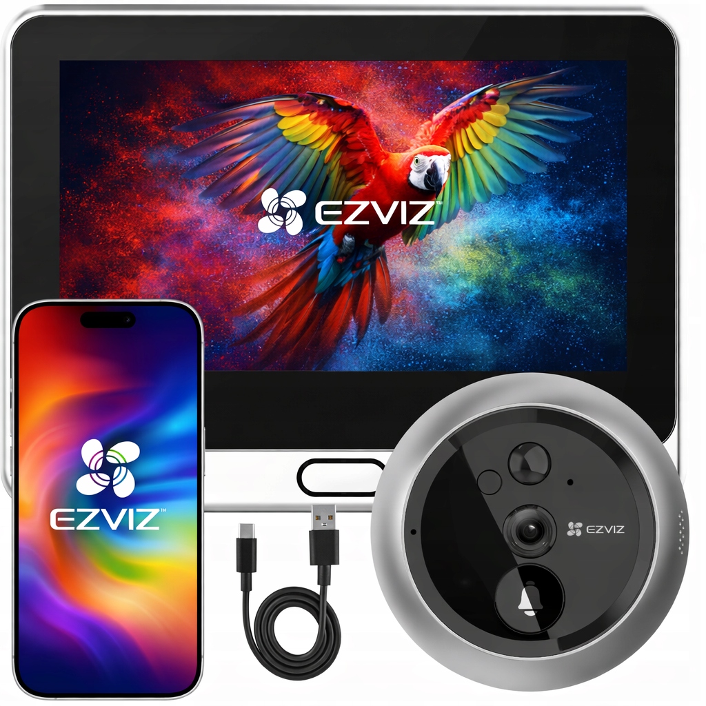 Elektronický WiFi hľadáčik DP2C Ezviz FullHD Zvonček Kamera Aplikácia Ezviz