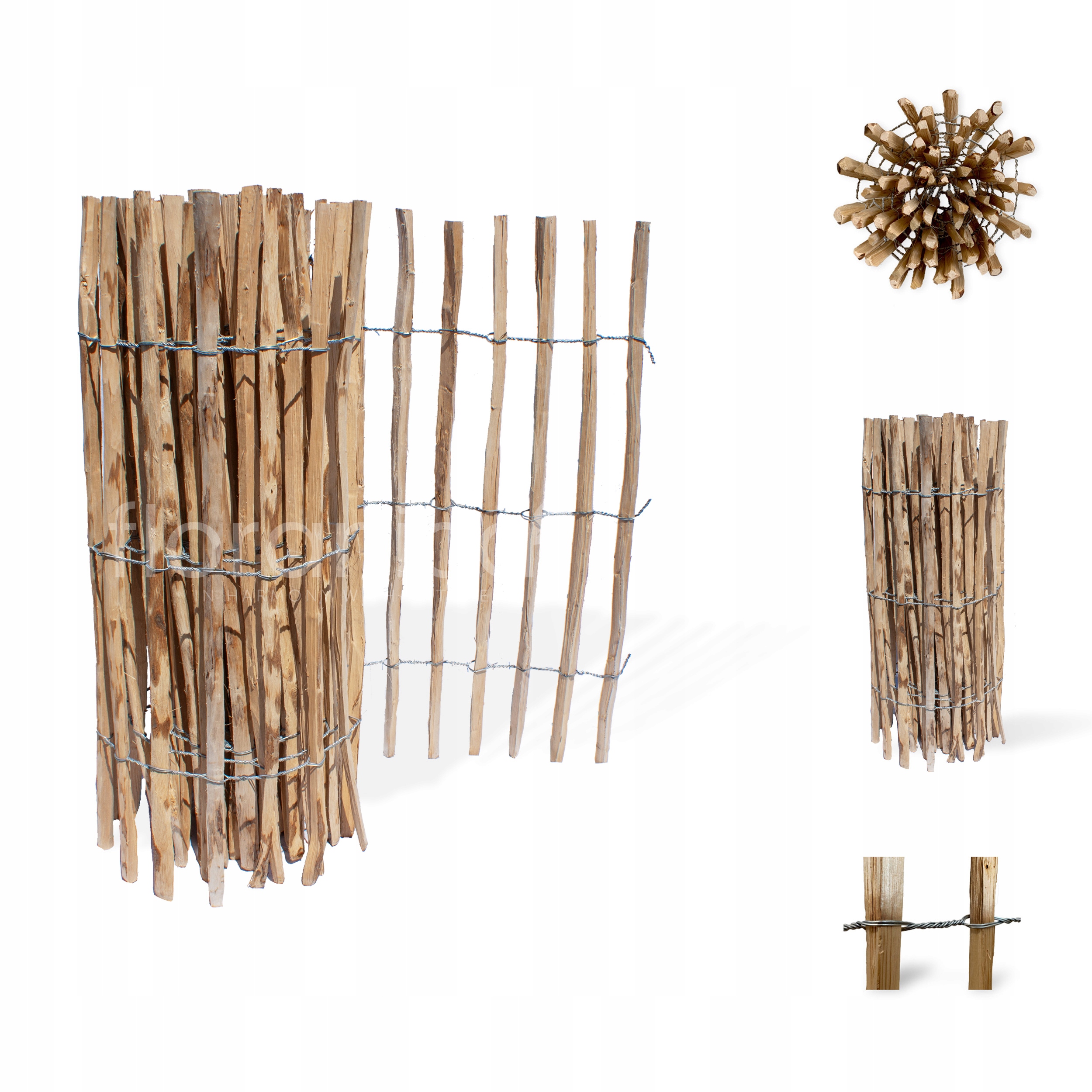 Dřevěný Plot oplocení délka 5 m x výška 120 cm, rozteč 8-10 cm