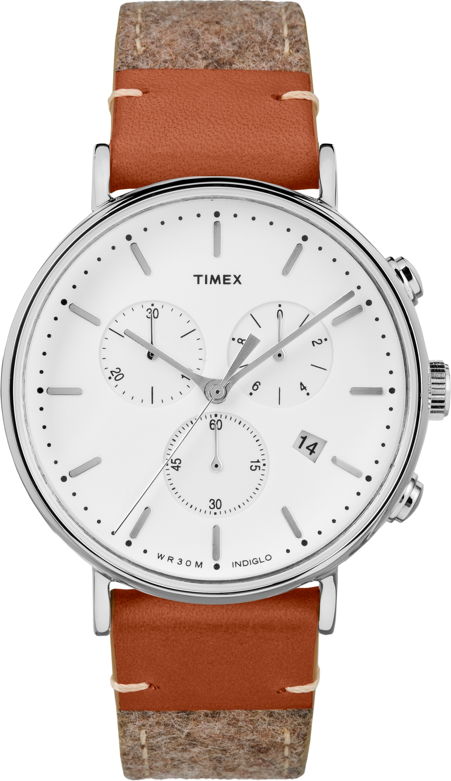 

Zegarek męski chronograf pasek filc skóra Timex