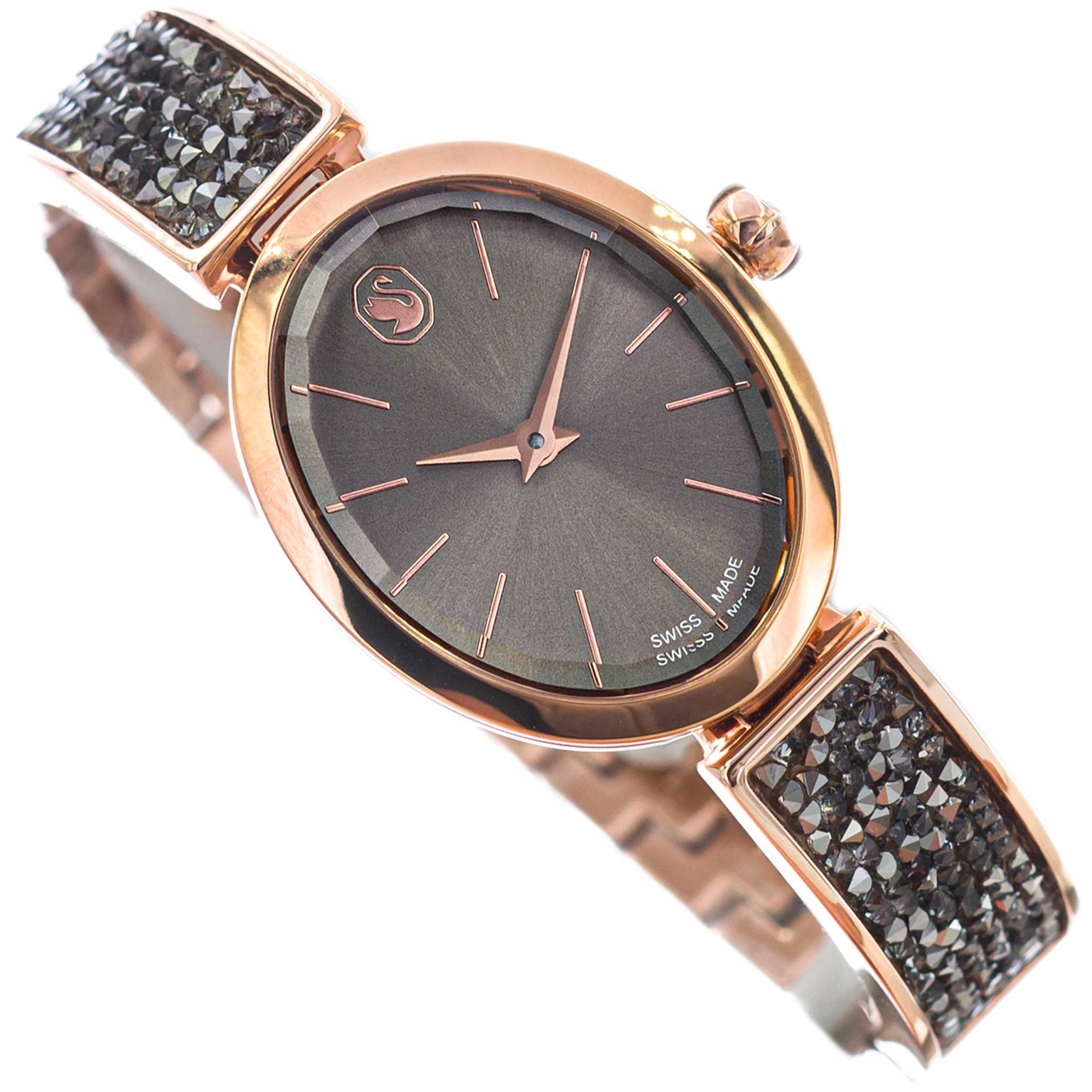 Dámské Hodinky Swarovski 5656857 Crystal Rock Rose Gold Na Náramku