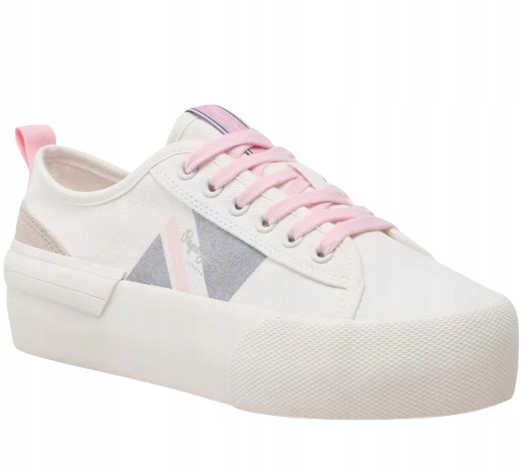 Pepe Jeans Allen Flag Dámské Boty Bílé Nízké Tenisky 37 Awf