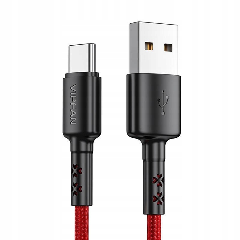 

Vipfan Kabel Usb do Usb-c X02 3A 1.8m Czerwony