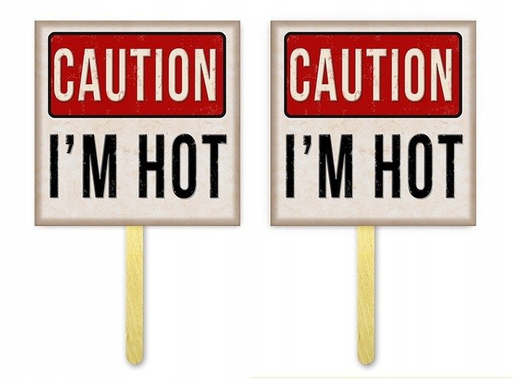 

Karteczki Caution I'M Hot tabliczki do zdjęć ślub