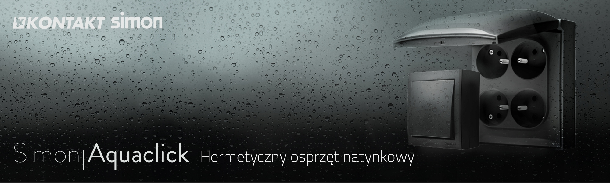 AQUACLICK PRZYCISK ŚWIATŁO PODŚWIETLANY CZARNY Marka Kontakt-Simon