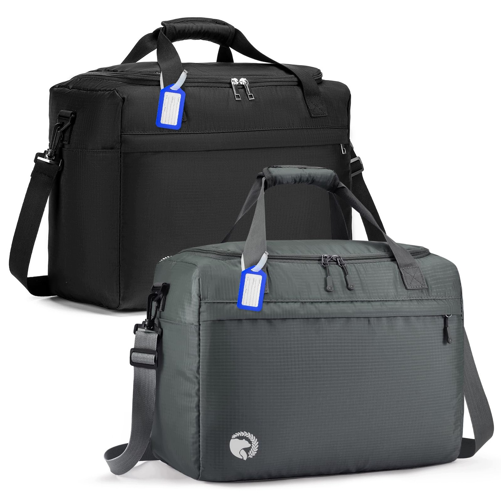 Torba Podręczna 40X30X20 CM Czarno-szara Nylon Wodoszczelna 25L Do Samolotu