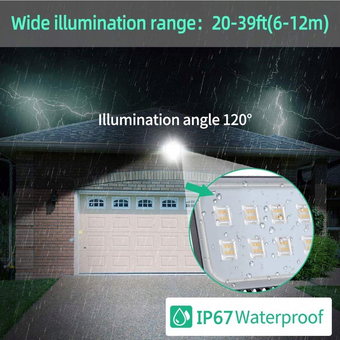 Lampa Reflektor Wodoodporny Do Ogrodu Garażu Hotelu 100W IP65 PAPASBOX — miniatura 7