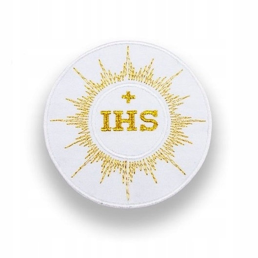 Naszywka, emblemat, aplikacja IHS I Komunia Św. 1b
