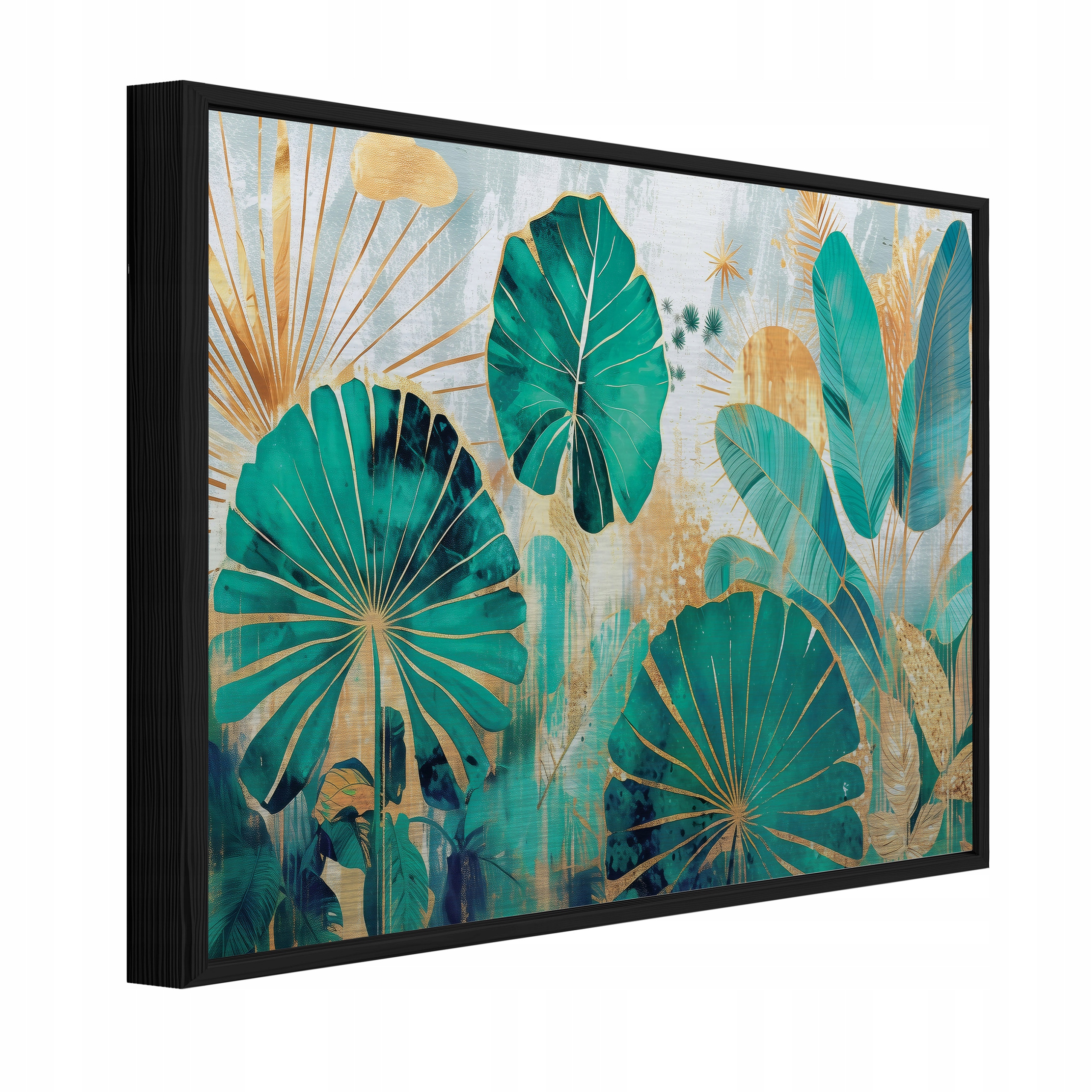 Obraz Na Kovu V Ráme Listy Džungľa Zelený Do Kancelárie Predsiene 120x80
