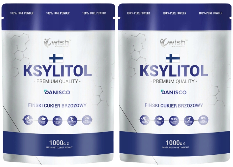 Wish Břízový xylitol Finský Danisko 2 x 1 kg Přírodní sladidlo pro hubnutí