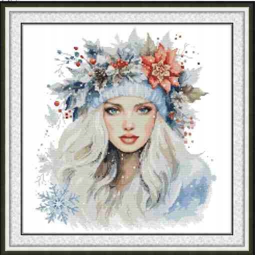 Kanva s potiskem vyšívací sada (kanva,mulina)