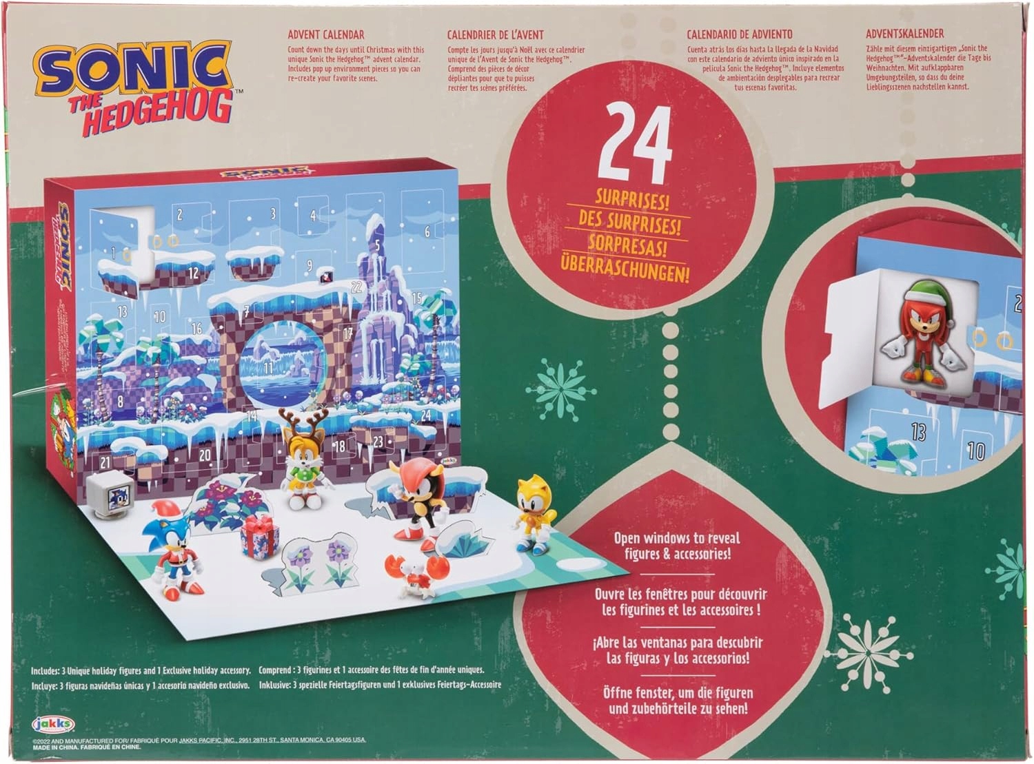 Адвент-календарь JAKKS Pacific Sonic The Hedgehog, 12 подвижных фигурок и 19 аксессуаров — фото 6