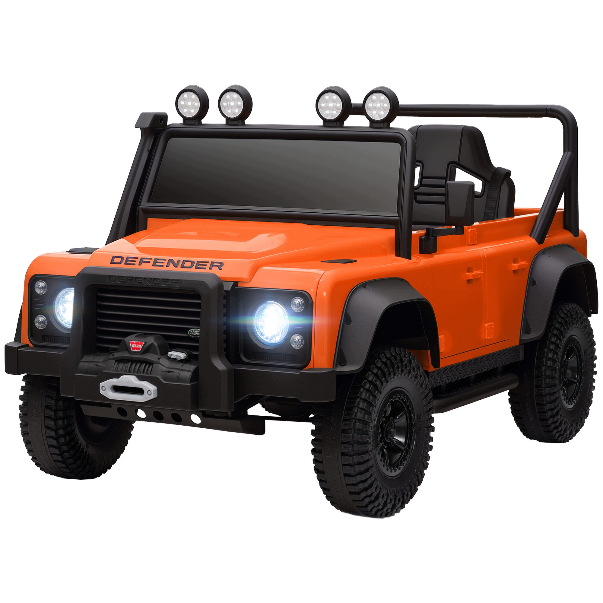 Samochód Land Rover elektryczny Homcom pomarańczowy