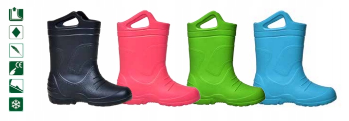 Lekkie Kalosze dziecięce piankowe EVA z ocieplaczem 51051 różowe 31 Płeć chłopcy dziewczynki
