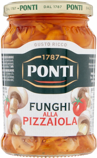 Houby na pizze 280g Ponti