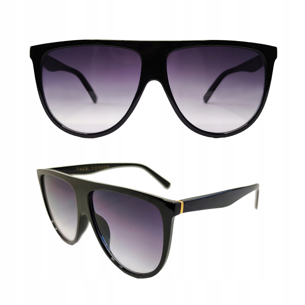 

Okulary Damskie Duże Oversizowe Czarne Glamour