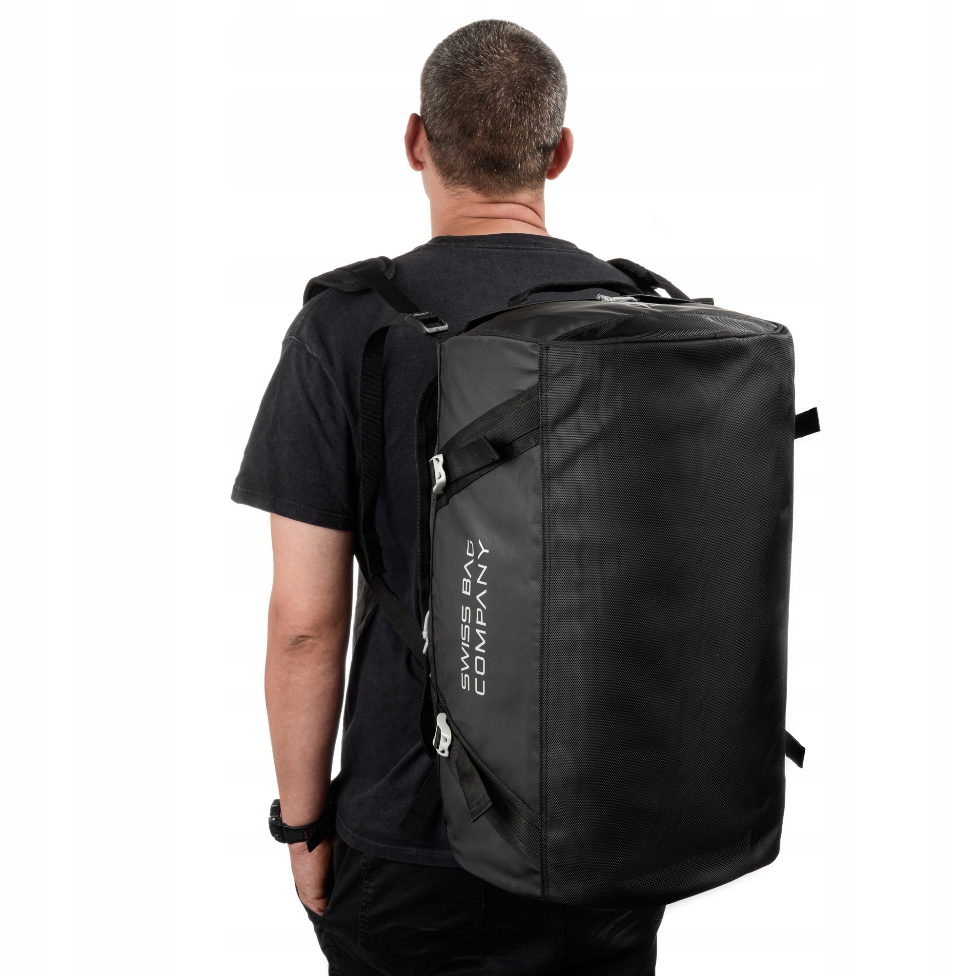 Velká Prostorná Taška-batoh Swissbags Lugano 55 l, široké použití, černá