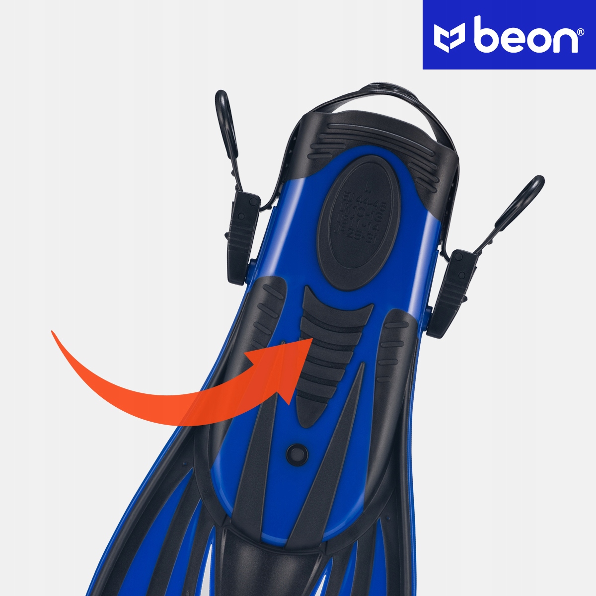 PŁETWY DO NURKOWANIA PŁYWANIA SNORKELINGU PASKOWE REGULOWANE FLEX PRO 39-43 Kolor dominujący odcienie niebieskiego