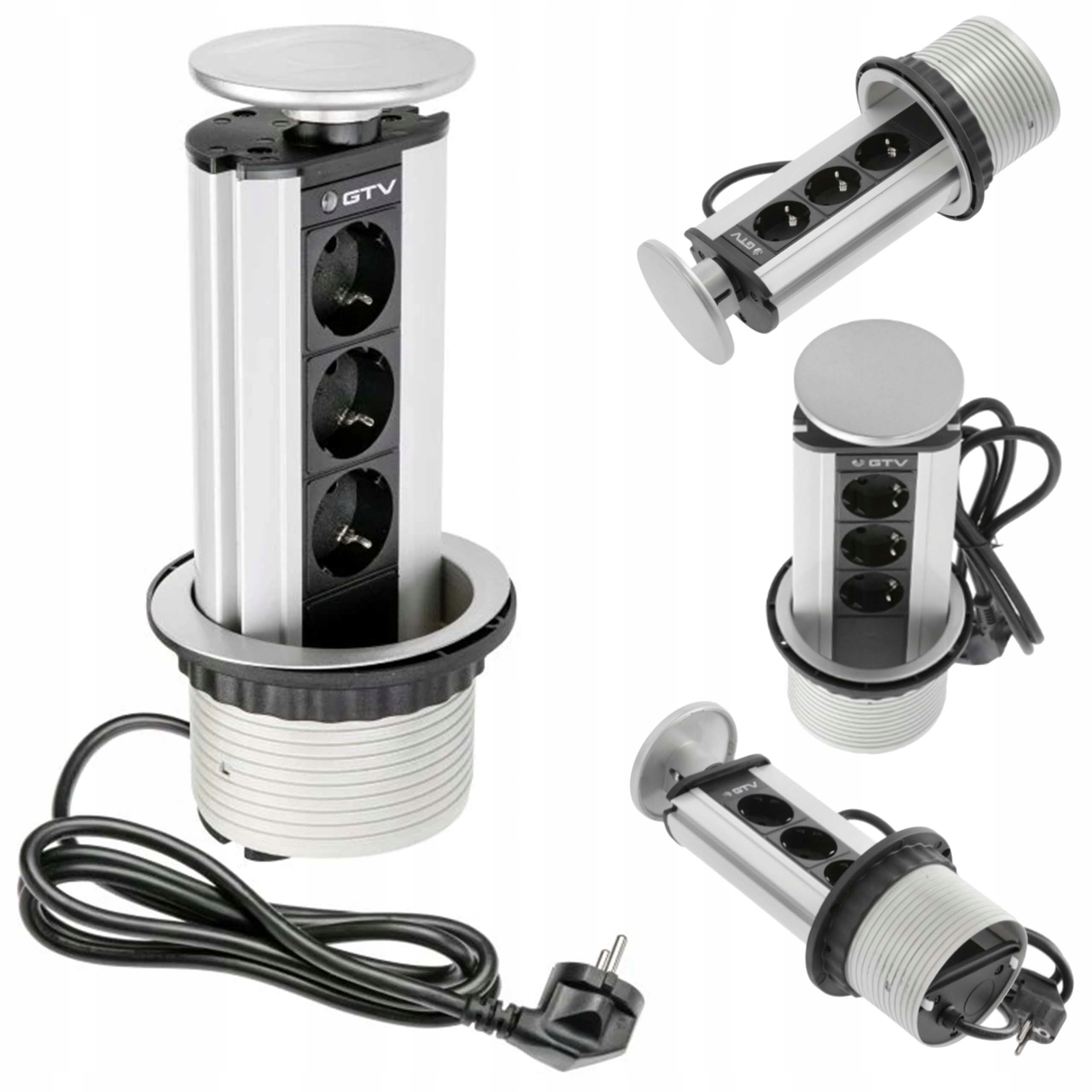 Prodlužovací Kabel Stolní zapuštěný 10cm 3xGS 1,5m Z/u