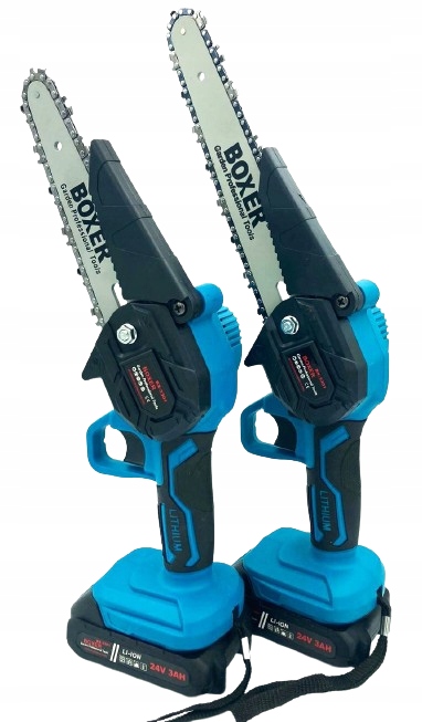 PIŁA łańcuchowa 2 x 24V 3Ah Łańcuch 6'' 8'' AKUMULATOROWA MINI PILARKA 2W1 Maksymalna moc 1000 W