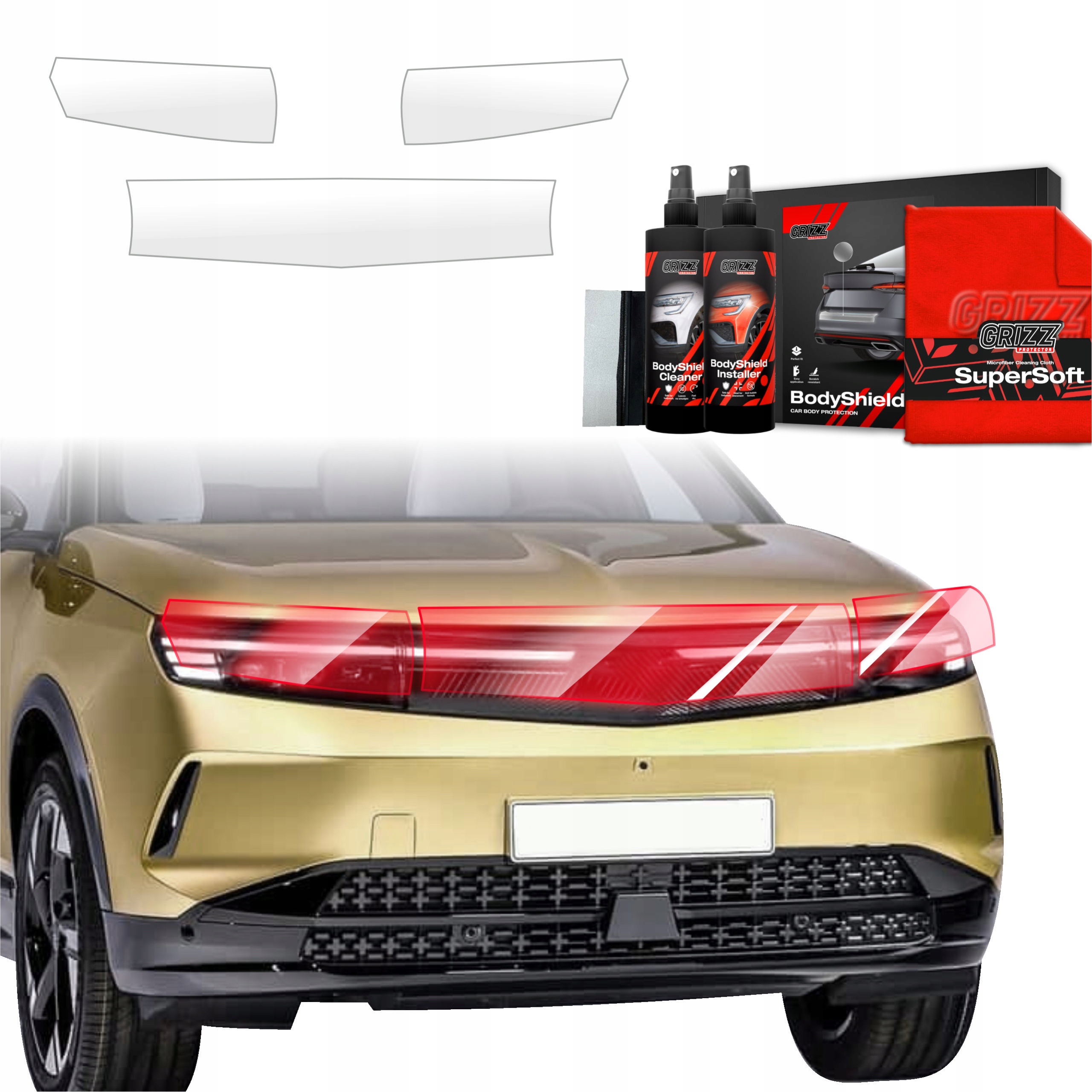 3v1 Fólie Ppf dýha na lampy pro Opel Grandland (2025) Grizz