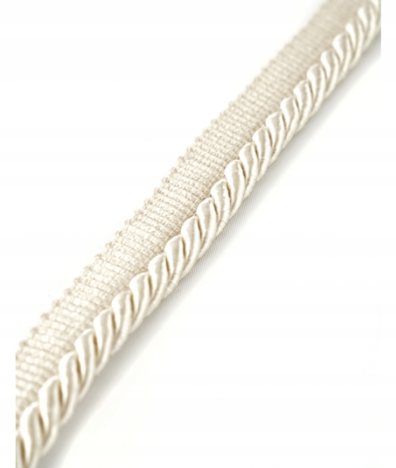 Sznurek ozdobny z wypustką 8mm kremowo-szary