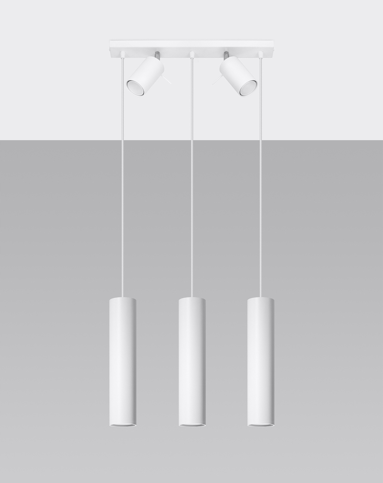 Závesná lampa Ring 3 biela