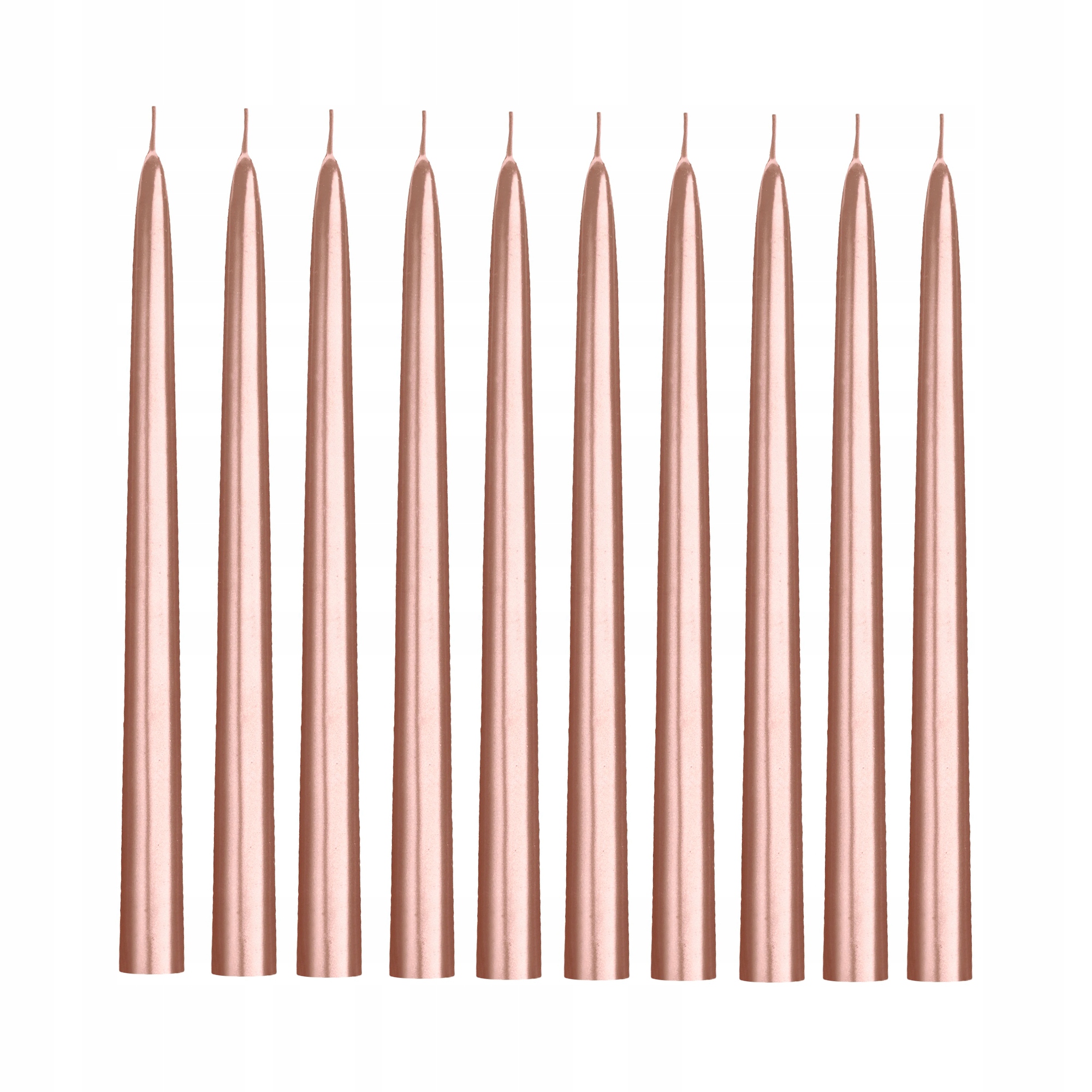 

Świece Stołowe różowe złoto rose gold 24 cm 10 szt