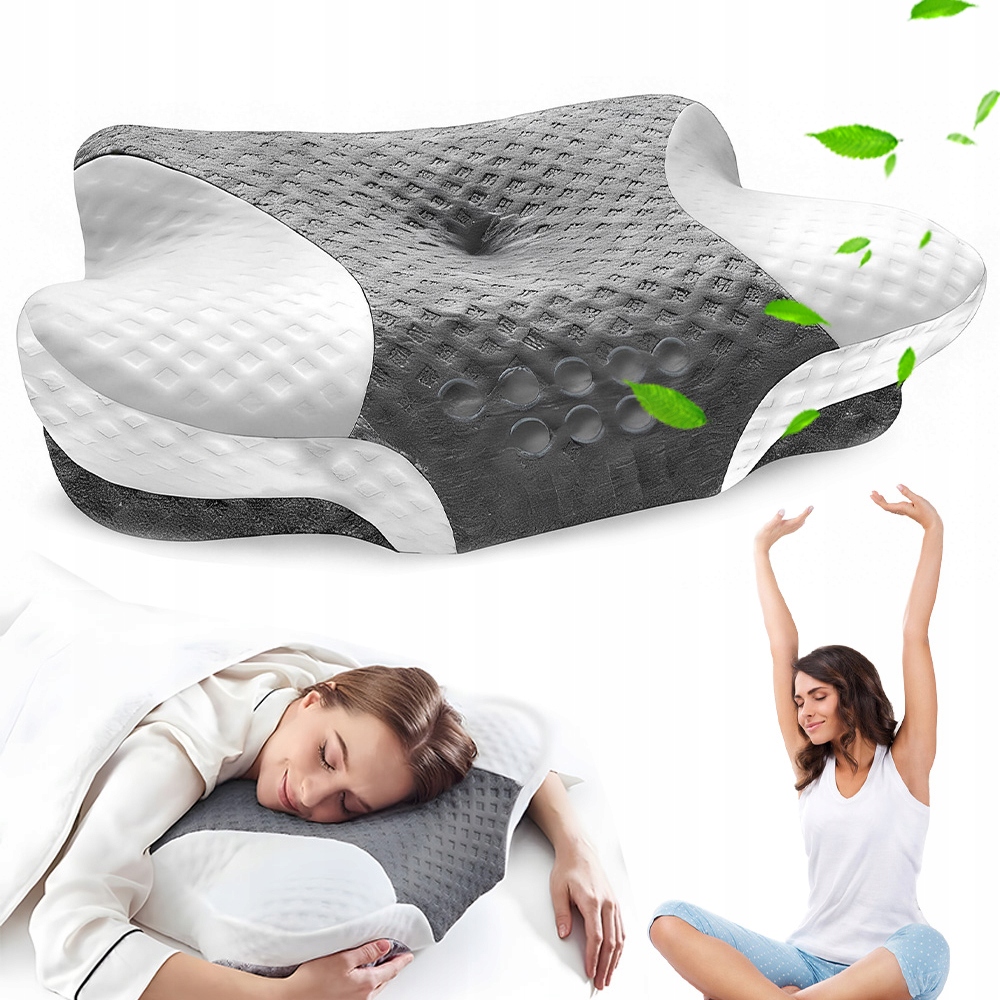 Poduszka Z Pianki Memory Motyl Ortopedyczna Do Spania Komfort 2 Wysokości